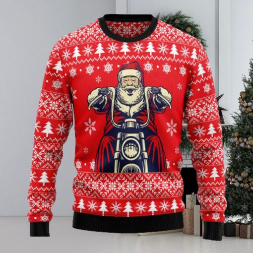 Santa Claus Ride A Motorcycle Ugly Christmas Sweater Thankgiving Gift Men Women