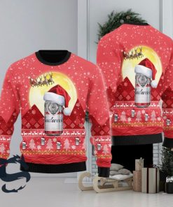 Santa Claus Sleigh Budweiser Ugly Sweater, Christmas Gift Apparel, Merry Ugly Christmas Sweater