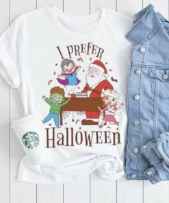 Santa Claus and children I prefer Halloween Christmas T Shirt