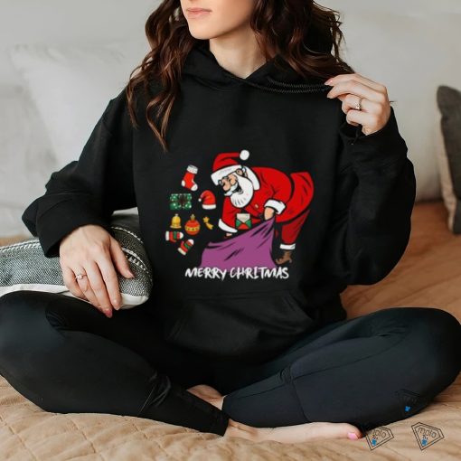 Santa Claus gives gifts Christmas Day shirt