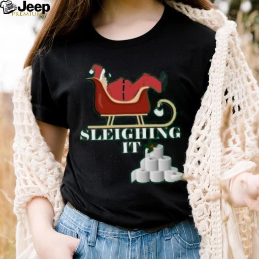 Santa Claus sleeping sleighing it Christmas T Shirt