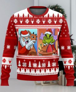 Santa Clause Grinch Yelling Meme Ugly Christmas Sweater 2023 Christmas Gift 3D Sweater