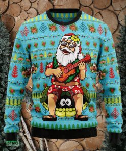 Santa Clause Plays Guitar Ugly Christmas Sweater Gift For Men Women