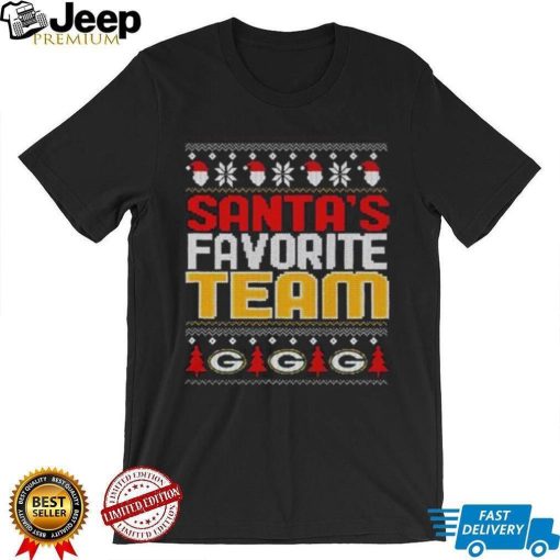 Santa Favorite Team Green Bay Packers Christmas Shirt
