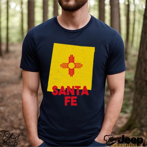 Santa Fe New Mexico Map Shaped State Flag shirt