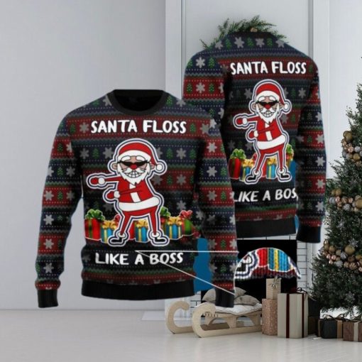 Santa Floss Like A Boss Ugly Christmas Sweater