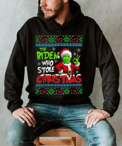 Santa Grinch Biden The Biden Who Stole Ugly Christmas Shirt