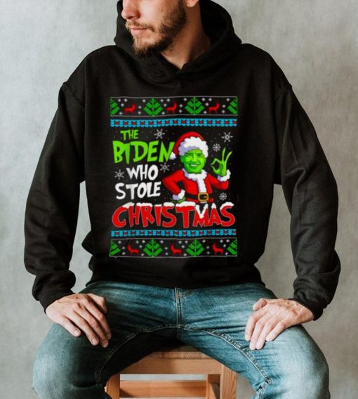 Santa Grinch Biden The Biden Who Stole Ugly Christmas Shirt