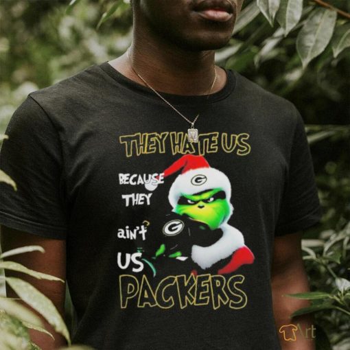 Santa Grinch Christmas They Hate Us Because Ain’t Us Green Bay Packers T shirt