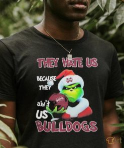 Santa Grinch Christmas They Hate Us Because Ain’t Us Mississippi State Bulldogs T shirt