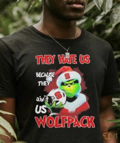 Santa Grinch Christmas They Hate Us Because Ain’t Us NC State Wolfpack T shirt