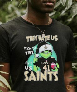 Santa Grinch Christmas They Hate Us Because Ain’t Us New Orleans Saints T shirt