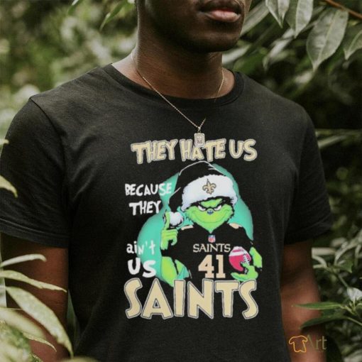 Santa Grinch Christmas They Hate Us Because Ain’t Us New Orleans Saints T shirt