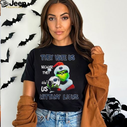 Santa Grinch Christmas They Hate Us Because Ain’t Us Penn State Nittany Lions Helmet Shirt