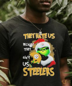 Santa Grinch Christmas They Hate Us Because Ain’t Us Pittsburgh Steelers T shirt