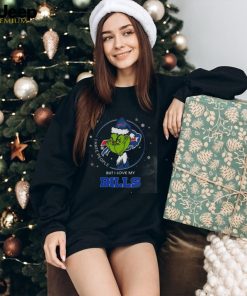 Santa Grinch I Hate People But I Love Buffalo Bills Christmas 2023 Shirt