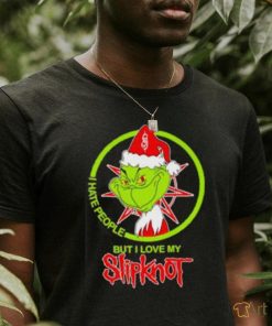 Santa Grinch I hate people Slipknot merry christmas shirt