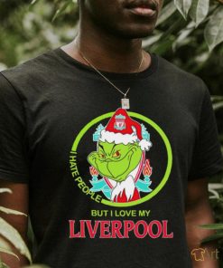 Santa Grinch I hate people but I love my Liverpool FC shirt