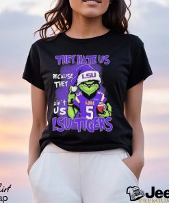 Santa Grinch LSU Tigers Christmas They Hate Us Because Ain’t Us Shirt