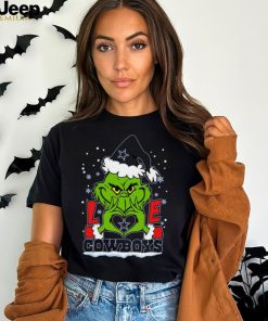 Santa Grinch Love Dallas Cowboys NFL Christmas Shirt