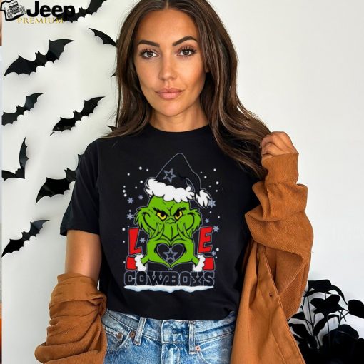 Santa Grinch Love Dallas Cowboys NFL Christmas Shirt