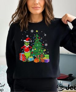 Santa Grinch Merry Christmas Tree 2023 T shirt