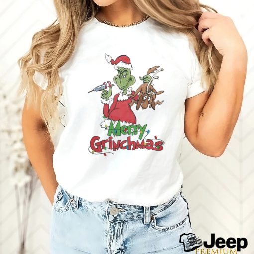 Santa Grinch Merry Grinchmas Nurse Light Shirt