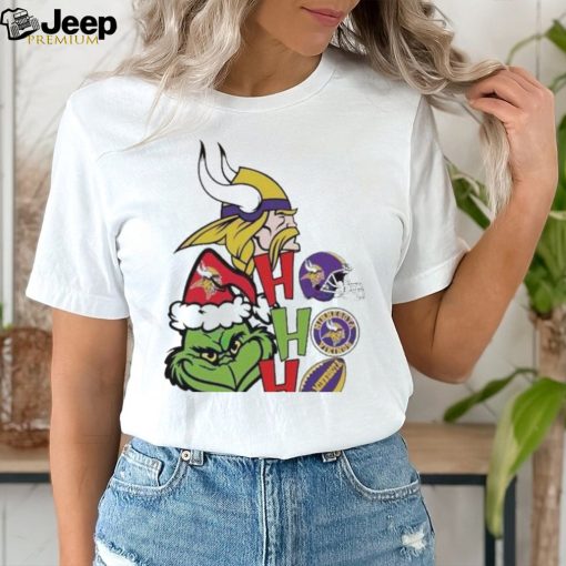 Santa Grinch Minnesota Vikings Hohoho Christmas T Shirt