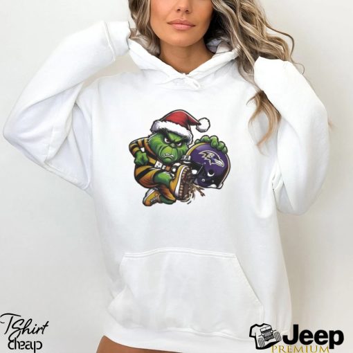 Santa Grinch Pittsburgh Steelers shoot Baltimore Ravens shirt