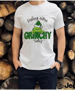 Santa Grinch Santa Hat Green Feeling Extra Grinchy Today shirt