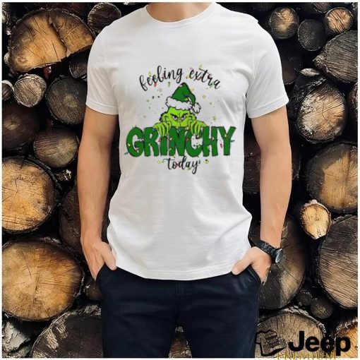 Santa Grinch Santa Hat Green Feeling Extra Grinchy Today shirt