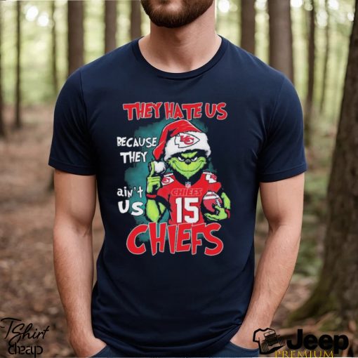 Santa Grinch They Hate Us Because Ain’t Us Kansas City Chiefs Christmas Shirt