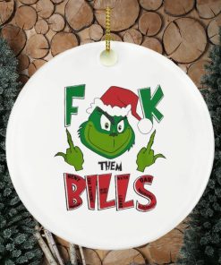 Santa Grinch fck them Bills Christmas ornament