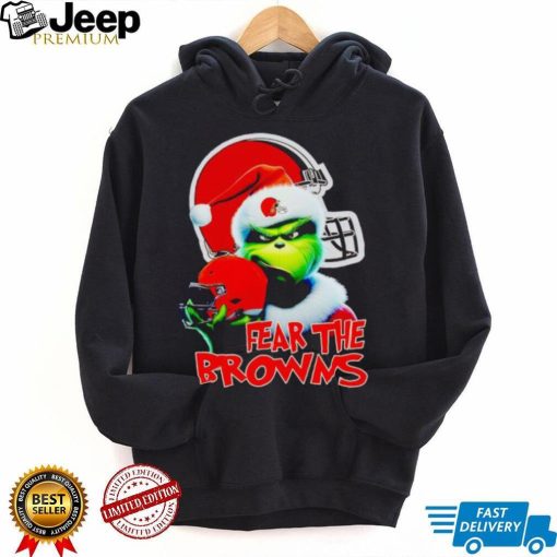 Santa Grinch fear the Cleveland Browns NFL shirt