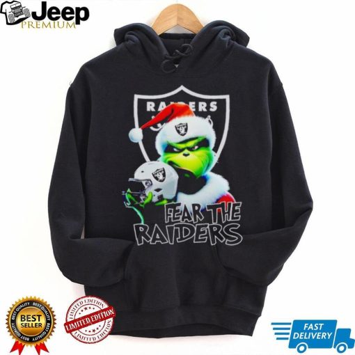 Santa Grinch fear the Las Vegas Raiders NFL shirt