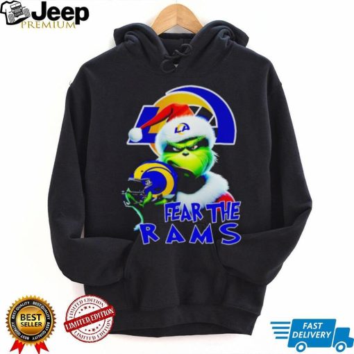 Santa Grinch fear the Los Angeles Rams NFL shirt