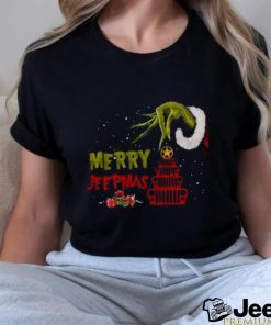 Santa Grinch hand Merry Jeepmas 2023 T shirt