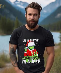 Santa Grinch life is better in a Jeep shirt