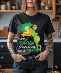 Santa Grinch my level of sarcasm depends on your level of stupidity Subway shirt