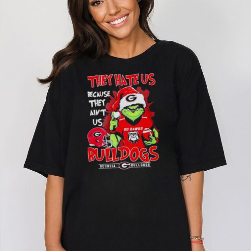 Santa Grinch they hate us because they ain’t us Georgia Bulldogs christmas shirt