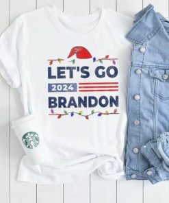 Santa Hat Let's Go Brandon Christmas Trump 2024 Christmas T Shirt