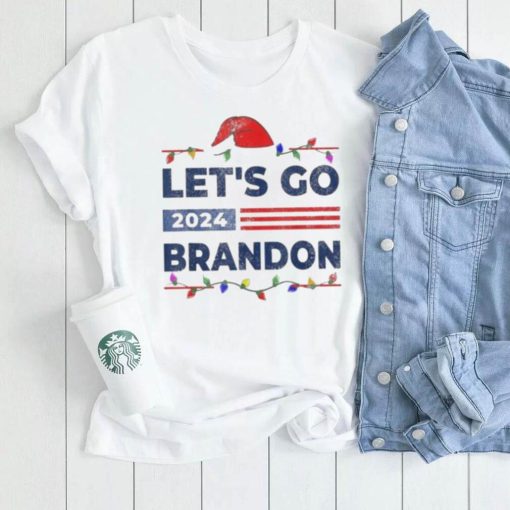 Santa Hat Let’s Go Brandon Christmas Trump 2024 Christmas T Shirt