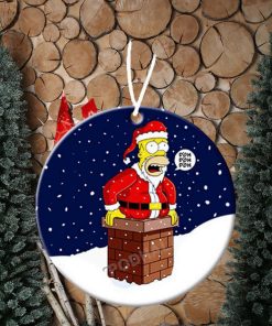 Santa Homer Simpson Christmas Tree Decoration Christmas Ornament