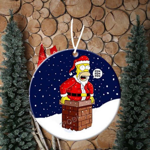 Santa Homer Simpson Christmas Tree Decoration Christmas Ornament