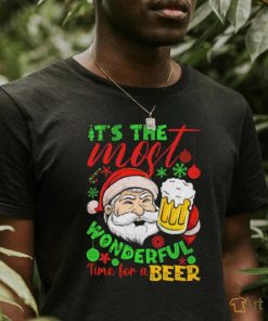 Santa It’s The Most Wonderful Time For A Beer Christmas Shirt