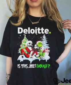 Santa Jack skellington and Grinch Deloitte is this jolly enough shirt