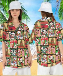 Santa Mickey Friends Disney Christmas Hawaiian Shirts Disneyland Xmas