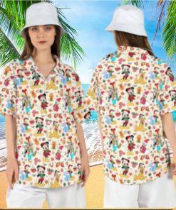 Santa Mickey Friends Disney Christmas Hawaiian Shirts Xmas Aloha