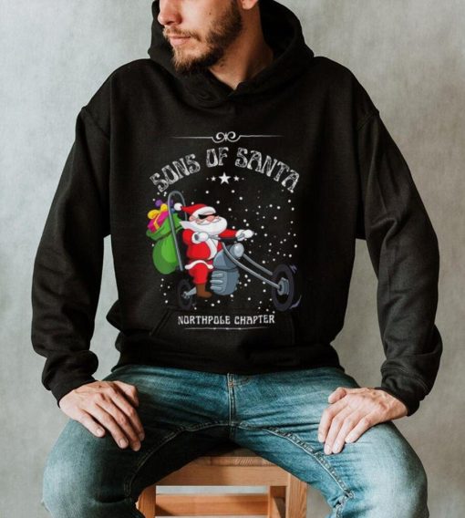 Santa Motorcycle Sons Of Santa Funny Christmas 2023 Shirt