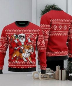 Santa Riding English Bulldog Ugly Christmas Sweater